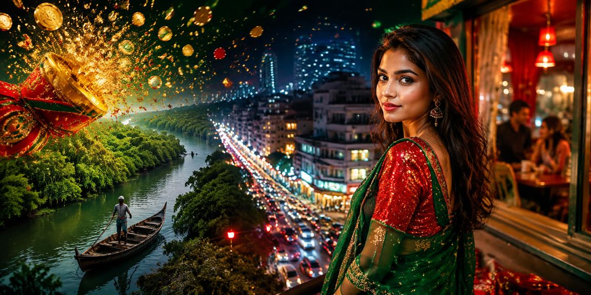 ঢাকায় বাংলাদেশের পতাকার রঙে 7420 বেটিং প্ল্যাটফর্ম ব্যবহার